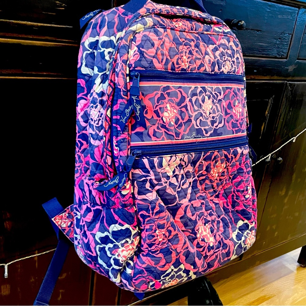 Vera Bradley Quilted Floral Backpack - Picture 2 of 9